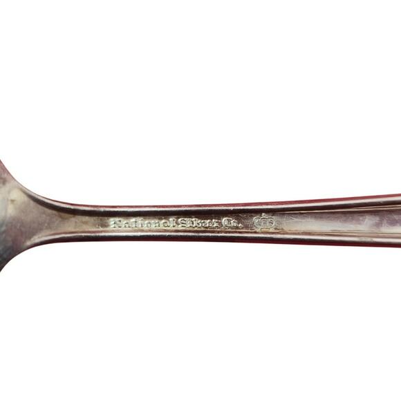 National Silver Co Calvalcade Teaspoons Set of 4 Silverplate 6" 1946 Vintage MCM - Picture 3 of 8